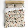 Christmas Tree Illumination Snowman Seamless Twin Duvet Cover Sets 4 Piece Ultra Soft Bed Quilt Cover Set for Kids/Teens/Women/Men,Vintage Linen Bedding Collection All Season Use view 2