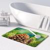 Caroline's Treasures Maine White Pine Cone and Tassels in Watercolor Memory Foam Kitchen Mat Machine Washable Anti-Fatigue Mat Cushion Comfort Bath Mat or Kitchen Rug view 3