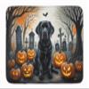 Caroline's Treasures Black Labrador Retriever Spooky Halloween Memory Foam Kitchen Mat Machine Washable Anti-Fatigue Mat Cushion Comfort Bath Mat or Kitchen Rug view 1