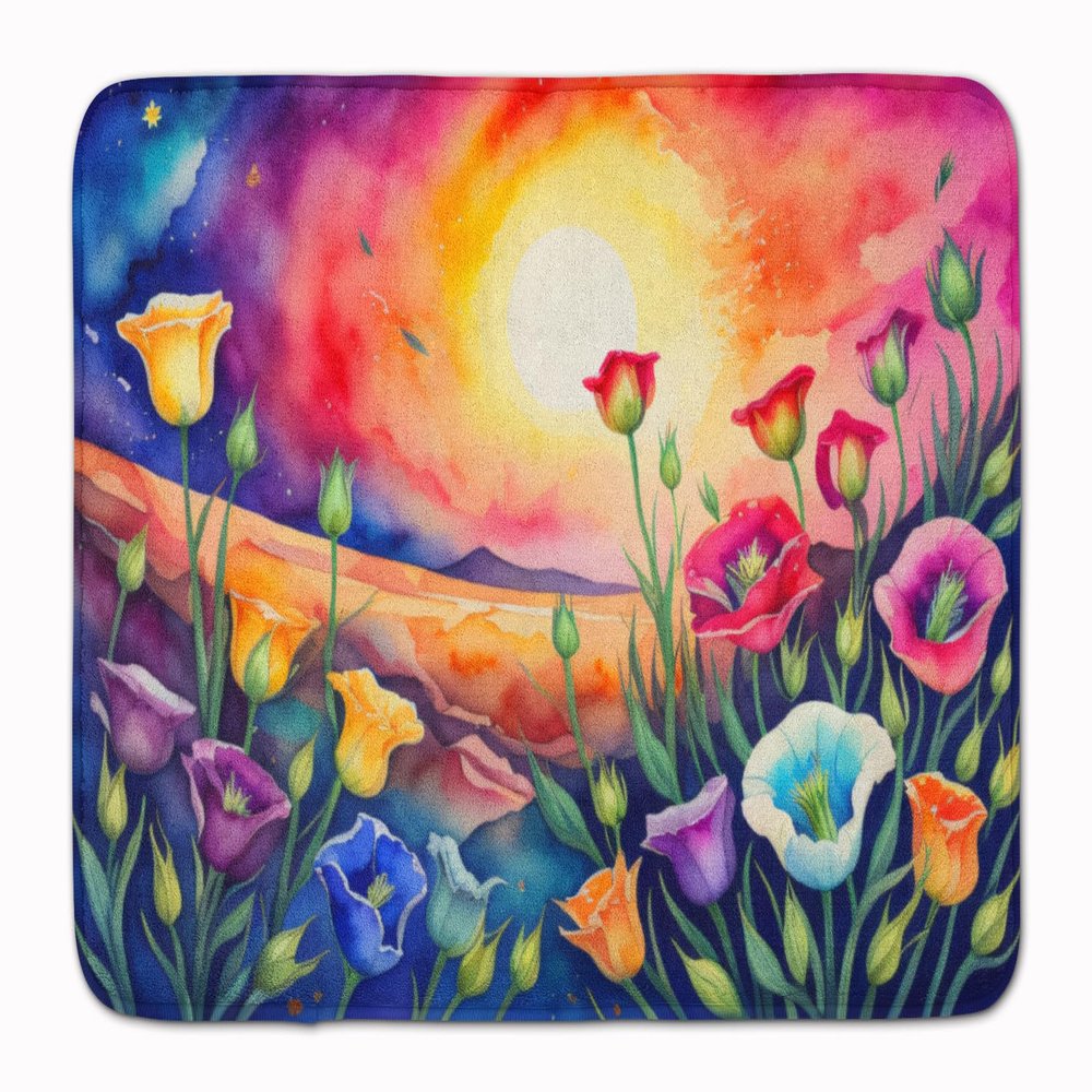 Caroline's Treasures Lisianthus in Color Memory Foam Kitchen Mat Machine Washable Anti-Fatigue Mat Cushion Comfort Bath Mat or Kitchen Rug