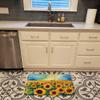 Caroline's Treasures Kansas Sunflowers in Watercolor Memory Foam Kitchen Mat Machine Washable Anti-Fatigue Mat Cushion Comfort Bath Mat or Kitchen Rug view 2