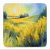 Caroline's Treasures Nebraska Goldenrod in Watercolor Memory Foam Kitchen Mat Machine Washable Anti-Fatigue Mat Cushion Comfort Bath Mat or Kitchen Rug view 1
