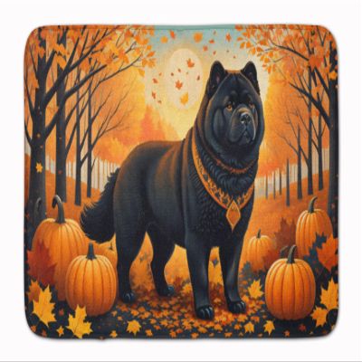 Caroline's Treasures Black Chow Chow Fall Memory Foam Kitchen Mat Machine Washable Anti-Fatigue Mat Cushion Comfort Bath Mat or Kitchen Rug