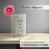 Skywin Acrylic Book Vase, Unique Book Vase for Flowers, Home Decor, Centerpieces, and Housewarming Gifts (Clear with Black Print) view 4