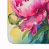 Caroline's Treasures Peonies in Watercolor Memory Foam Kitchen Mat Machine Washable Anti-Fatigue Mat Cushion Comfort Bath Mat or Kitchen Rug view 4
