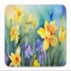 Caroline's Treasures Daffodils in Watercolor Memory Foam Kitchen Mat Machine Washable Anti-Fatigue Mat Cushion Comfort Bath Mat or Kitchen Rug view 1