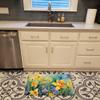 Caroline's Treasures Daffodils in Watercolor Memory Foam Kitchen Mat Machine Washable Anti-Fatigue Mat Cushion Comfort Bath Mat or Kitchen Rug view 2