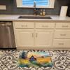 Caroline's Treasures Montana Bitterroot in Watercolor Memory Foam Kitchen Mat Machine Washable Anti-Fatigue Mat Cushion Comfort Bath Mat or Kitchen Rug view 2