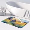 Caroline's Treasures Montana Bitterroot in Watercolor Memory Foam Kitchen Mat Machine Washable Anti-Fatigue Mat Cushion Comfort Bath Mat or Kitchen Rug view 3