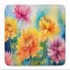 Caroline's Treasures Chrysanthemums in Watercolor Memory Foam Kitchen Mat Machine Washable Anti-Fatigue Mat Cushion Comfort Bath Mat or Kitchen Rug view 1
