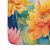 Caroline's Treasures Chrysanthemums in Watercolor Memory Foam Kitchen Mat Machine Washable Anti-Fatigue Mat Cushion Comfort Bath Mat or Kitchen Rug view 4