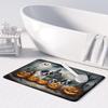 Caroline's Treasures Saint Bernard Spooky Halloween Memory Foam Kitchen Mat Machine Washable Anti-Fatigue Mat Cushion Comfort Bath Mat or Kitchen Rug view 3