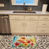Caroline's Treasures Gerbera Daisies in Watercolor Memory Foam Kitchen Mat Machine Washable Anti-Fatigue Mat Cushion Comfort Bath Mat or Kitchen Rug view 2