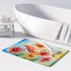 Caroline's Treasures Gerbera Daisies in Watercolor Memory Foam Kitchen Mat Machine Washable Anti-Fatigue Mat Cushion Comfort Bath Mat or Kitchen Rug view 3
