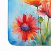 Caroline's Treasures Gerbera Daisies in Watercolor Memory Foam Kitchen Mat Machine Washable Anti-Fatigue Mat Cushion Comfort Bath Mat or Kitchen Rug view 4