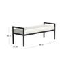 HomePop Modern Metal Bench|Bench for Living Room & Bedroom | Decorative Home Furniture - Cream Boucle view 3