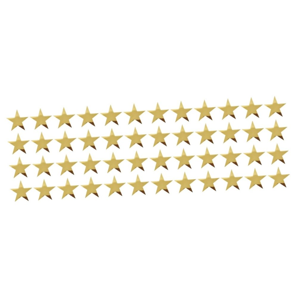 48pcs Gold Star Cutouts for Decoration Adorable Paper Five-Point Stars for Bulletin Board Wall Decor Holiday Parties and Weddings Lightweight and Unique Design