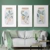Renditions Gallery Abstract 3 Piece Wall Art Home Paintings & Prints Butterfly Cacoon in a Nature Jar Canvas Natural Floater Frame Artwork for Bedroom Office Kitchen - 24"x36"x3panels LT548 view 3