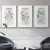 Renditions Gallery Abstract 3 Piece Wall Art Home Paintings & Prints Butterfly Cacoon in a Nature Jar Canvas Natural Floater Frame Artwork for Bedroom Office Kitchen - 24"x36"x3panels LT548 view 4