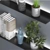EMYJAY Wall Mounted Display Shelves, Light-Emitting Shelves Floating Shelves Wall Mounted Thickened Sheet for Better Stability and Bearing Capacity (Color : Black, Size : 60x15x6cm) view 3