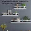 EMYJAY Wall Mounted Display Shelves, Light-Emitting Shelves Floating Shelves Wall Mounted Thickened Sheet for Better Stability and Bearing Capacity (Color : Black, Size : 60x15x6cm) view 4