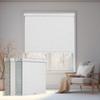 Boolegon Blackout Roller Window Shades Cordless Striped Jacquard Luxury Style Roller Blinds with Cassette Valance Thermal Insulated Roll Up Blinds for Windows, Door, White, 13" W x 88" H view 1