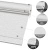 Boolegon Blackout Roller Window Shades Cordless Striped Jacquard Luxury Style Roller Blinds with Cassette Valance Thermal Insulated Roll Up Blinds for Windows, Door, White, 13" W x 88" H view 2
