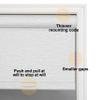 Boolegon Blackout Roller Window Shades Cordless Striped Jacquard Luxury Style Roller Blinds with Cassette Valance Thermal Insulated Roll Up Blinds for Windows, Door, White, 13" W x 88" H view 3