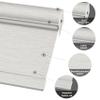 Boolegon Blackout Roller Window Shades Cordless Striped Jacquard Luxury Style Roller Blinds with Cassette Valance Thermal Insulated Roll Up Blinds for Windows, Door, Beige, 75" W x 36" H view 2