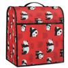Cute Panda Red Mixer Cover Dustproof Animal Stand Mixer Covers Compatible with 6/7/8 Quart Kitchen Mixer, 4 Pockets for Mixer Accessories view 1