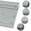 Boolegon Blackout Roller Window Shades Cordless Striped Jacquard Luxury Style Roller Blinds with Cassette Valance Thermal Insulated Roll Up Blinds for Windows, Door, Gray, 20" W x 44" H view 2