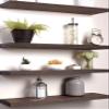 PHPH 24 Inch Wood Floating Shelves for Wall, Wooden Wall Shelves for Bedroom, Set of 4 Brown view 1