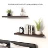 PHPH 24 Inch Wood Floating Shelves for Wall, Wooden Wall Shelves for Bedroom, Set of 4 Brown view 2