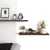 PHPH 24 Inch Wood Floating Shelves for Wall, Wooden Wall Shelves for Bedroom, Set of 4 Brown view 3