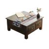 HEXEH Side Table Old Chinese Style Dining Table Wooden Storage Cabinet with Wooden Lace Paulownia Furniture Traditional Family Dining Table Tea Table Coffee Table (Size : Z) view 2