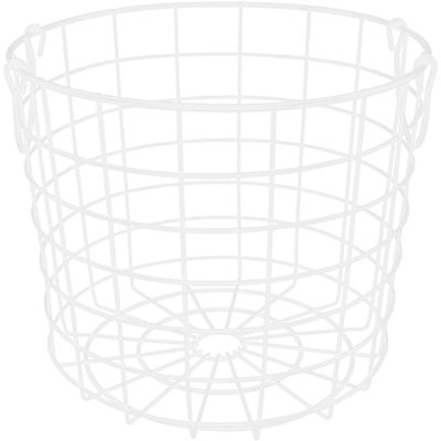 Cabilock Iron Wire Storage Basket Metal Basket Handle Large Laundry Storage Container for Clothe Organizer Bin