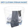 Cabilock Iron Wire Storage Basket Metal Basket Handle Large Laundry Storage Container for Clothe Organizer Bin view 4