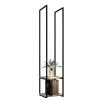 Drsyffsup Floating Shelves | Black | Ceiling Mounted Cube Design | Shelves for Wall | Shelves for Bedroom, Living Room, Bathroom and Kitchen Decor| Display Shelves | Flower Stand (Size : 30x30x75cm) view 1