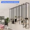 Drsyffsup Floating Shelves | Black | Ceiling Mounted Cube Design | Shelves for Wall | Shelves for Bedroom, Living Room, Bathroom and Kitchen Decor| Display Shelves | Flower Stand (Size : 30x30x75cm) view 2