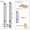 Drsyffsup Floating Shelves | Black | Ceiling Mounted Cube Design | Shelves for Wall | Shelves for Bedroom, Living Room, Bathroom and Kitchen Decor| Display Shelves | Flower Stand (Size : 30x30x75cm) view 3