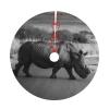 48" Christmas Tree Skirt White Plush Wildlife Black Rhinoceros Christmas Tree Mat Tree Skirt Ornaments for Holiday Plush Tree Skirt Xmas Tree Skirt Base Cover for Christmas New Year Decorations view 4