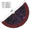 36" Christmas Tree Skirt with Plaid lace Christmas Tree Decorations Purple Black Goth Spooky Waterproof Xmas Tree Mat for Holiday Rustic Farmhouse Decorations view 4