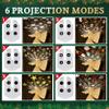 Christmas Tree Topper Lighted with 6 Projection Modes, Gold Christmas Angel Tree Topper Built-in LED Rotating Light, 3D Glitter Projector for Party Holiday Christmas Decoration Gifts view 2