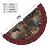 48" Christmas Tree Skirt with Plaid lace Christmas Tree Decorations Rustic Lodge Bear Moose Waterproof Xmas Tree Mat for Holiday Rustic Farmhouse Decorations view 4
