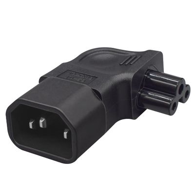 JORINDO Right Angle IEC320 C14 Male to C5 Female Power Adapter