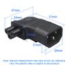 JORINDO Right Angle IEC320 C14 Male to C5 Female Power Adapter view 2