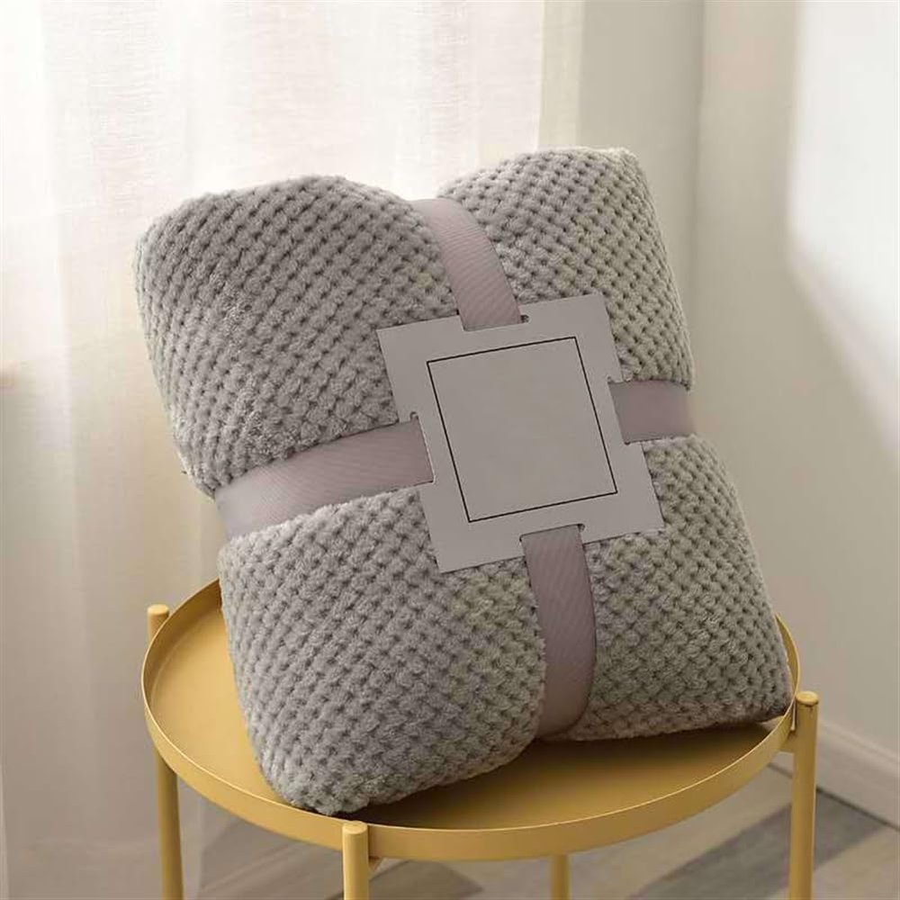 Lifup Extra Soft Fuzzy Faux Fur Throw Blanket, Premium Silky Flannel Fleece Diamond Pattern Lightweight Bed Blanket for Couch, Sofa Gray 39 x 59 inch