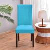 Lifup Dining Room Velvet Chair Covers, Stretch Soft Parson Chair Slipcover Washable Chair Protector for Home, Hotel, Banquet Blue 1 pcs view 2