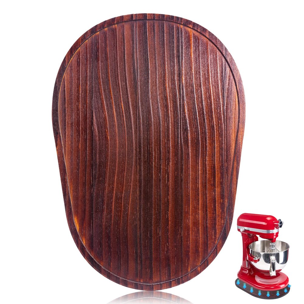 Stand Mixer Mat Compatible with Kitchenaid Bowl Lift 5-8 Qt Stand Mixer Kitchenaid Mixer Accessories, Appliance Sliders for Kitchen Appliance Wood Sliding Tray for Stand Mixer