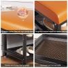 KAMPCO Entryway Shoe Bench, Shoes Storage Rack with Sturdy Metal Frame and PU Leather Cushion, Bench Seat for Bedroom Corridor, Living Room, Hallway view 4